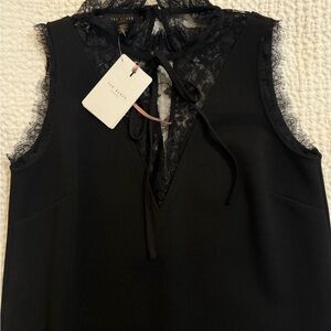 Ted Baker Black Sleeveless Lace Dress
